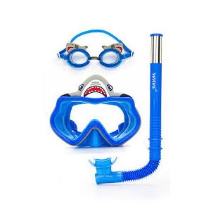 Kid Snorkel Set Silicone Scuba Child Swimming Snorkeling Mask Glasses With Anti Fog Goggles Diving Swim Cap Swim Bag For Boys 2 Packs