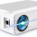 Full HD Projector, Native Resolution 1920x1080p Video Beam with 5G WiFi, Support iOS/Android Mac Sync Screen, 300" Display for Movie Games, Compatible with HDMI, VGA, USB, PC, DVD Device