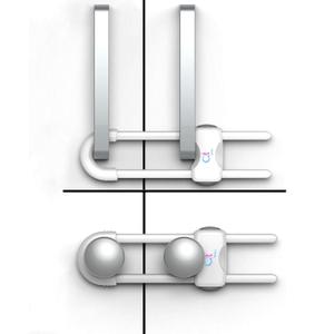 Pack of 12 - Baby Proofing Cabinet Locks Adjustable U Shaped Baby Safety Latches for Drawers, Fridge, Closet Modern Baby Proofing Cabinet Lock with Extra Secure Lock Buttons (White)