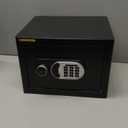 1.8 Cuft Small Safe Box with Fireproof Waterproof Bag, Safes for Home Documents, Anti-Theft Safety Box With Digital Keypad, Smart Alert System, Spare Keys, Personal Safe for Cash Money