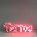 Large Tattoo Neon Sign,Specially Designed for Tattoo Piercing Studio Signs, Super Bright Led Decorative Signs for Beauty Shop.Szie24*8inches.12V Power Supply.