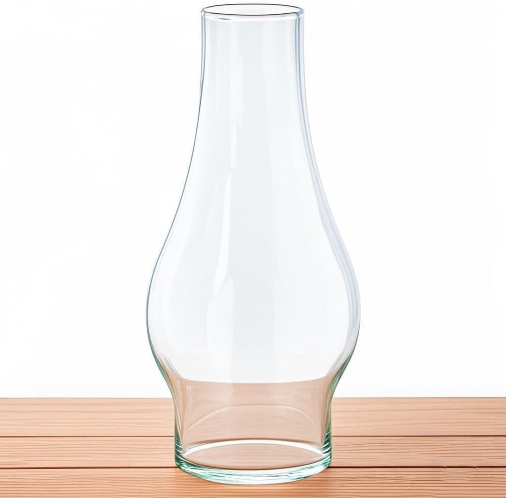 Oil Lamp Chimney Replacement,3 Inch Fitter x 8.3 Inch Tall Kerosene Lamp Globe,Clear Glass Light Globe,Hurricane Lamps Globes Shade Cover,Glass Chimney for Oil Lamps for Indoor Use
