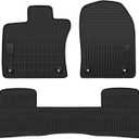 Car Floor Mats Custom Fit for Lexus UX 2019-2025 2026 Full Black Rubber Auto Liner Mats All Weather Protection Heavy Duty Odorless