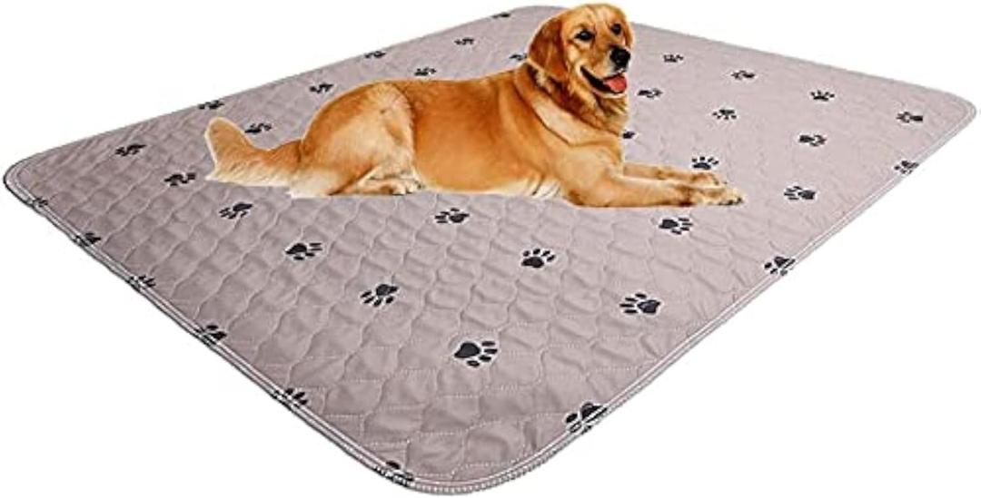 Washable Dog Pee Pads with Puppy Grooming Gloves,Puppy Pads,Reusable Pet Training Pads,Large Dog Pee Pad,Waterproof Pet Pads for Dog Bed Mat,Super Absorbing Whelping Pads (60x72 Inch (Pack of 1))