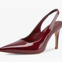 heelchic Slingback Heels for Women Pointed Toe Stiletto Heel Closed Toe Pumps Slip on High Heels 2.95 inch Dress Pumps, 8