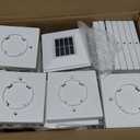 EXCMARK 4x4 Solar Post Cap Lights Outdoor Waterproof 12 Pack Fence Deck Post Lights with High-Brightness LEDs, Dual Light Modes Warm & Cool White. (Classic White, 12)