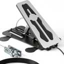 Universal Dual Brake Car Passenger Side Pedal Set  Stainless Steel Driver Assist Device with Adjustable Stand, Large Area Pedal, Double Bearing System  Ideal for Driving School & Instructor Training