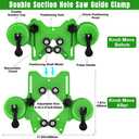 Diamond Hole Saw Kit,Diamond Drill Bits,16 Pcs Tile Hole Saw Kit with Double Suction Cups Hole Saw Guide Jig Fixture from 0.24''- 1.97'' for Ceramic, Glass, Tile, Porcelain, Marble, Granite