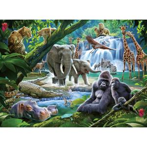 Ravensburger Jungle Animals 100 Piece XXL Jigsaw Puzzle for Kids | Unique Interlocking Pieces | Durable and Glare-Free | FSC-Certified Sustainable Toy
