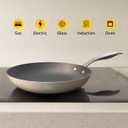 COOKLIFE 10.25 Inch Lightweight Enameled Cast Iron Frying Pan - Toxin-Free - Oven Safe up to 500 F or on Stovetop - Cast Iron Skillet for Cook, Bake - Antique White