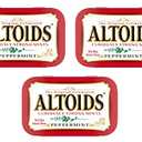 Altoids Curiously Strong Breath Mints, Peppermint, 1.76-Ounce Tins, 3-Pack Best By 11/2025