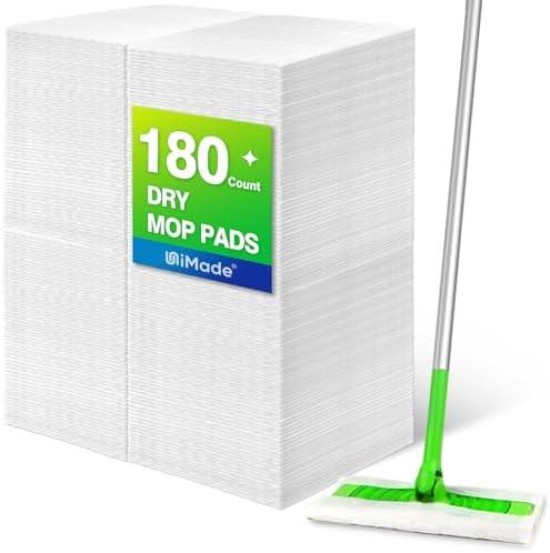 UNIMADE Dry Sweeping Cloths, 180 Count Mop Refill Compatible with Swiffer Sweeper - Disposable Duster Refills Mops for Cleaning Hardwood Floor Dust