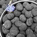 NUPICK 10lb Grey Tumbled Lava Rocks for Fire Pit, 1"-2" Volcanic Rock for Fireplace Indoor Outdoor, Lava Stone for Natural Gas & Propane Systems, Fire Glass Base Layer, Fire Bowls, Landscaping, Plants