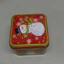 Domensi 24 Pcs Christmas Cookie Tins with Lids Square Candy Metal Cookie Tins Empty Retro Xmas Metal Gift Box Large Capacity Xmas Tin Containers for Holiday Storing Cookies Candies Treat (square)