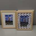 LUCKYLIFE 8x10 Picture Frame Solid Natural Wood, Display 5x7 photo with Mat or 8x10 without Mat for Wall Hanging and Tabletop, Set of 5