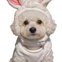 Pet Costume for Small Dogs Cats,Halloween Hoodies Winter Puppy Coat Outfits Funny Pajamas Clothes for Christmas Party,White Bunny M