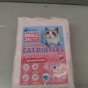 Pet Soft Disposable Cat Diapers - Diaper for Female & Male Cats, Puppy Doggie Diapers for Female Dogs with Adjustable Foam Tail Hole, Small (24Pcs, PK Flowers)