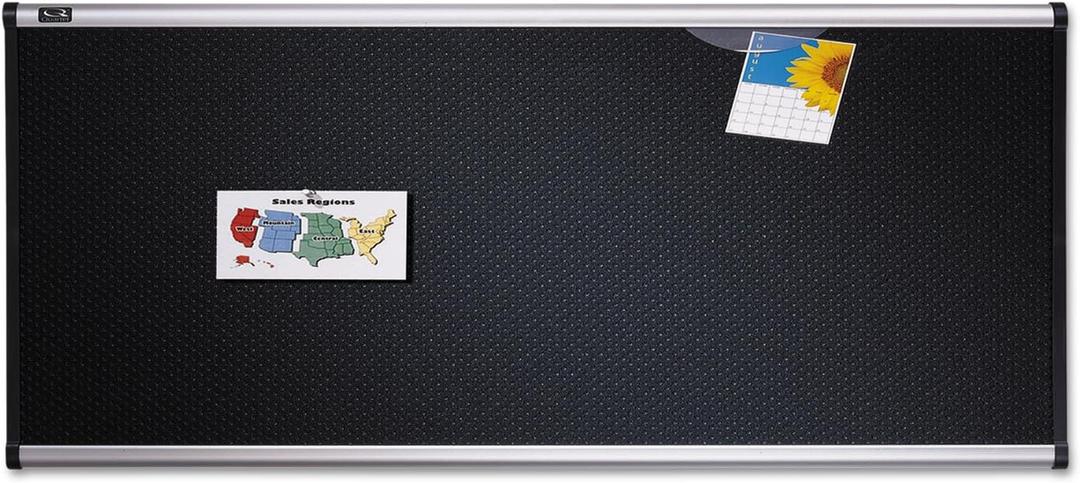 Quartet Prestige Black Embossed Foam Bulletin Board