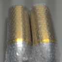 JOLLY CHEF 100 Pack Gold Plastic Cups, 9 oz Clear Plastic Tumblers, Elegant Gold Rimmed Cups, Disposable Glasses for Wedding, Thanksgiving Day, Christmas Party