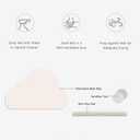 Cloud Shape Diatomite Stone Bath Mat Shower Mat Quick-Dry, Non-Slip, Easy to Clean for Bathroom Floor