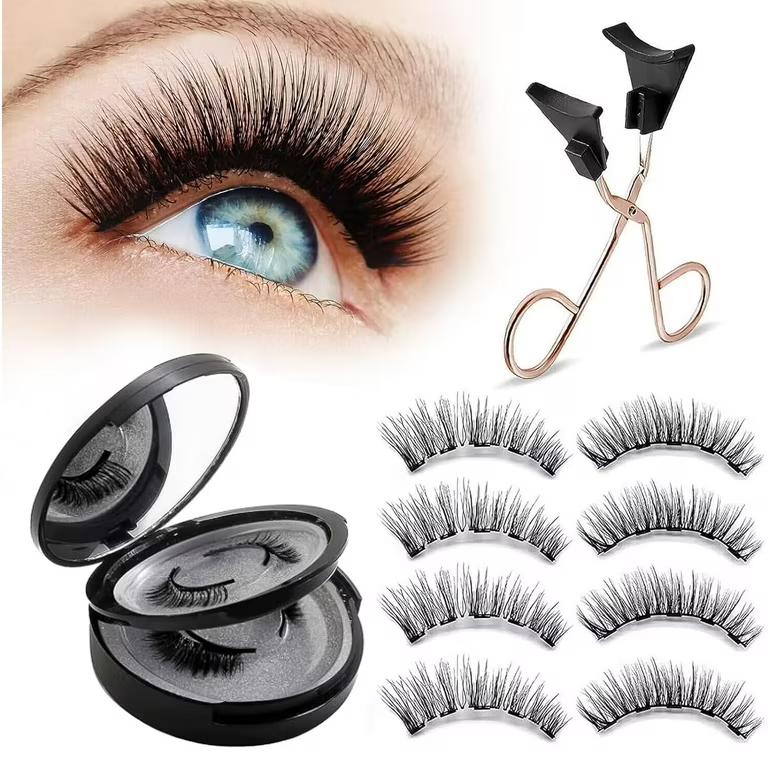 Magnetic Eyelashes, Natural Look False Eyelashes with Applicator, 1 Set