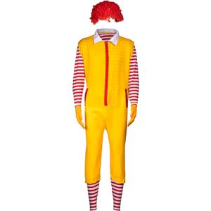 4-Piece Adult Clown Costume Set - Halloween Costume for Men, Christmas & Carnival Fancy Dress Outfit (Large)