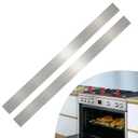 2 Pcs 304 Stainless Steel Strips, Brushed Self Adhesive Strip Metal Trim Strip, Finishing Sheet Metal Strip for Microwave/Oven/Cooktop, 30" Long, 2.5" Wide Gap Filler for Kitchen Decor-Silver