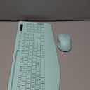 Wireless Keyboard and Mouse Combo - Full-Sized Ergonomic Keyboard with Wrist Rest, Phone Holder, Sleep Mode, Silent 2.4GHz Cordless Keyboard Mouse Combo for Computer, Laptop, PC, Mac, Windows (Green) (1 Pack)