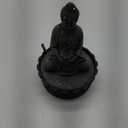 GOSSI 11.2 in Tall Indoor Decor Tabletop Buddha Fountain w/Reflective Lighting/Cobblestone Office and Home Decor