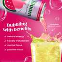 Bloom Nutrition Sparkling Energy Drink - Natural Caffeine, Zero Sugar, 180mg Caffeine - Antioxidant-Rich with Green Coffee Bean, Green Tea Extract, Prebiotics - Strawberry Watermelon - 12oz 12 Pack