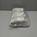 DII Modern Farmhouse Plaid Collection Cotton Fringe Throw Blanket, 50x60, White/Antique Green