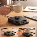 Coffee Mug Warmer for Desk, Coffee Cup Warmer with7 Temp Settings & 1-12H Timer, Auto Shut Off Smart Gravity Sensor, Candle Warmer Ideal Coffee Gifts & Accessories Beverage Warmer for Coffee,Tea.