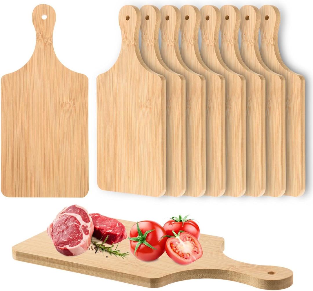 AWIZOM 48 Pcs Thicken Bamboo Cutting Board Bulk 11x5 Inch Personalized Wood Chopping Board Customized Laser Engraving Charcuterie Boards for Wedding Mother's Day Housewarming Present,0.39" Thick