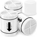 High Output Shower Filter Replacement Compatible With AquaBliss SF400 & SF500, For Hard Water Remove Chlorine And Other Impurities, 3 Pack Shower Filter + 15 Pack Sediment Pads