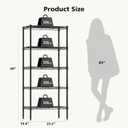 DUMOS 5-Tier Metal Wire Storage Shelves, Adjustable Standing Storage Rack Shelf, Heavy Duty Steel Shelving Unit Organizers for Kitchen Bathroom Pantry Garage, 23.2" Wx13.4 Dx59.8 H, Black