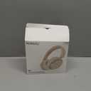 RORSOU B8 Bluetooth Headphones Over Ear, 6 EQ Music Modes and 50H Playtime Deep Bass Wireless Headphones with Mic, Lightweight Folding HiFi Stereo Headset for iPad/Travel/Tablet/PC/Home Beige White