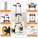 380 LB Capacity Folding Hand Truck Heavy Duty Foldable Dolly Cart with Wheels, Aluminum Collapsible Hand Cart Portable Trolley Dolley with Telescoping Handle for Moving Use Gorpuire