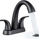 Ultimate Unicorn Matte Black Bathroom Sink Faucet - 4 Inch Centerset Pull Down Vanity Faucets 3 Hole with Pop Up Drain - Two Handle Modern Washbasin Tap Set with Pull Out Sprayer for Rv Restroom