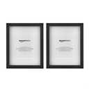 Amazon Basics Rectangular Photo Picture Frame 8 x 10 in & 5 x 7 in with Mat, 2 Pack, Black