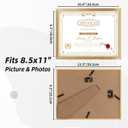 WIFTREY 16 Pack 8.5x11 Certificate Picture Frames, Multi 8.5 by 11 Photo Frame Bulk for Document Award, Wall Hanging or Tabletop Display, Gold