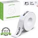 Nelko Genuine P21 Label Maker Tape, Adapted Label Print Paper, 14x50mm (0.55"x1.97"), Standard Laminated Labeling Replacement, Multipurpose of P21 Label Maker, 180 Tapes/Roll, 1 Roll, White
