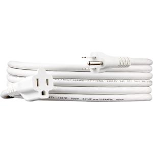 Amazon Basics Extension Cord, 10 Ft, 3-Prong Outlet Extender, Indoor Use, 13 Amps, 125V, White