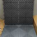 Big Floors GarageDeck Coin Pattern, Durable Copolymer Interlocking Modular Non-Slip Garage Flooring Tile (Black, 48 Pack of 12 x 12" Tiles)