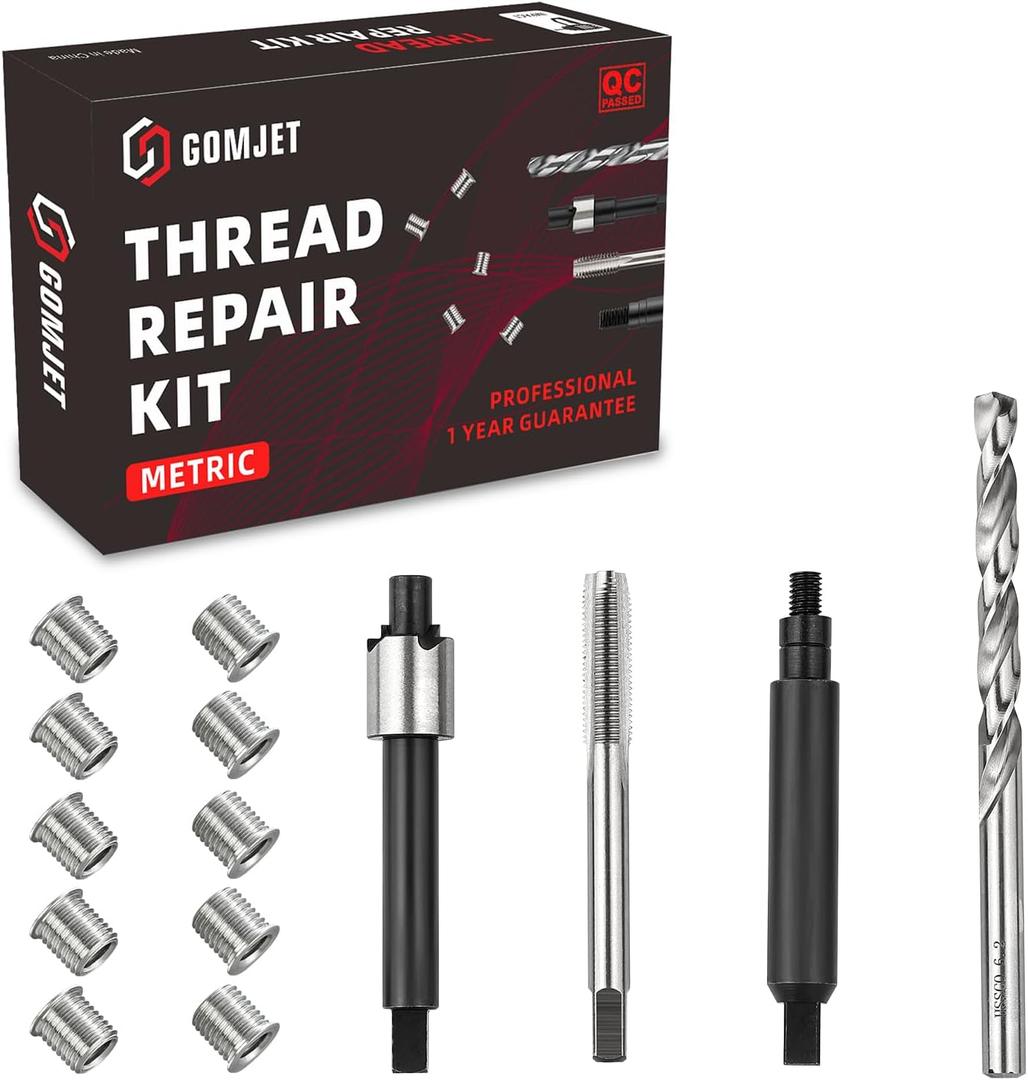 M5X0.8 Metric Thread Repair Kit, with M5X0.8X7.6MM Stainless Steel Insert Qty 10
