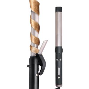 MQUPIN Rotating Curling Iron 1 inch Professional Automatic Wave Hair Curling Wand for Women, Dual Ceramic Voltage Fast Heating Hair Curlers for Long/Middle/Short All Hair (1 INCH, Rose Gold) (1 inch, Rose Gold)