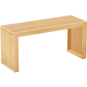 APRTAT Bamboo Dining Bench Indoor Long Entryway Shoe Rack Benchs,Outdoor Modern Wood Benches 35 Inch Bamboo Bench for Living Room Hallway Bedroom Bathroom