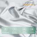 Cooling Curved Pillowcase for Side Sleeper Pillow - Rayon Derived from Bamboo Pillowcase with Zipper, Breathable and Soft Silky Cover for Hot Sleeper Protecting Hair&Skin Queen Size 1 Pack, Light Gray