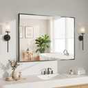 Koonmi Black Mirrors for Wall, 30x40 Inch Bathroom Mirror, Rectangular Wall Mirror for Living Room Bedroom Bathroom, Hangs Horizontally or Vertically