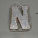 CraftyCrocodile 7" Galvanized Metal Letters for Wall Decor - 3D Letter N for Hanging & Free Standing - Decorative Rustic Alphabet Letters for the Living Room, Bedroom, Kitchen