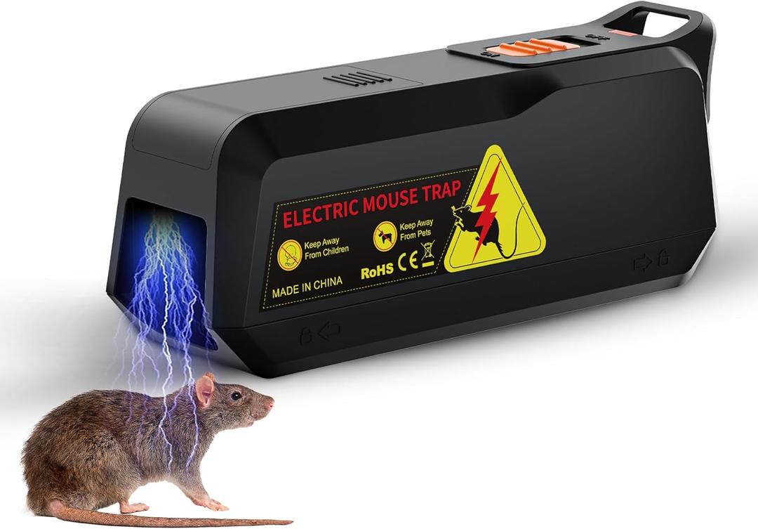 X-PEST Electronic Mouse Trap 1 Pack Electric Mouse Trap Zapper for Indoor & Outdoor Use, Reusable Rodent Trap, No Touch No See, Effective Mice & Mouse Control
